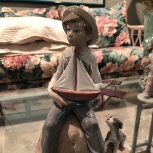 Lladro Boy with Boat
